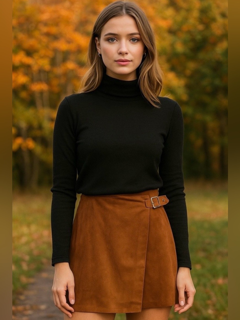 Banana Republic Rust Brown A-Line Skirt